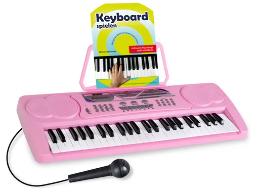 McGrey BK-4910PK Keyboard Pink Set mit Schule