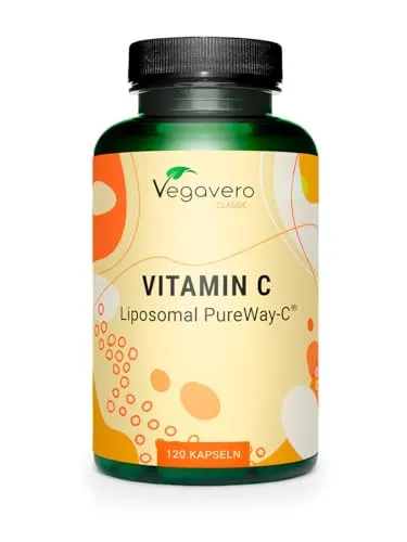 Liposomal Vitamin C | Echte Liposomal Technologie - Markenrohstoff PureWay-C; | Immunsystem stärken - Energie* | Laborgeprüft | Vegan - Ohne Zusatzstoffe | Deutsche Produktion von Vegavero