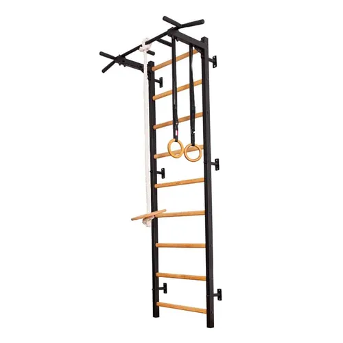 BenchK 721B + A076, 150 kg, Wand, Schwarz, Weiß, Stahl, Holz, 30 kg