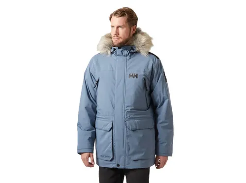 Helly Hansen Herren 53630 Reine Parka blau (L) - Funktionsjacke mit wasserdichter HELLY TECH-Technologie und PrimaLoft-Isolierung, ideal für kalte Herbst-Wintertage. Stylisch und funktional für jeden Anlass.