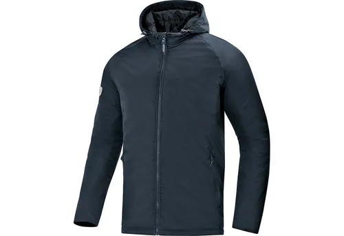 JAKO Herren Winterjacke Denim, S - Funktionsjacke mit 3 Lagen Laminat, atmungsaktiv und wasserabweisend. Praktische Innentasche und verstellbare Kapuze für optimalen Komfort.