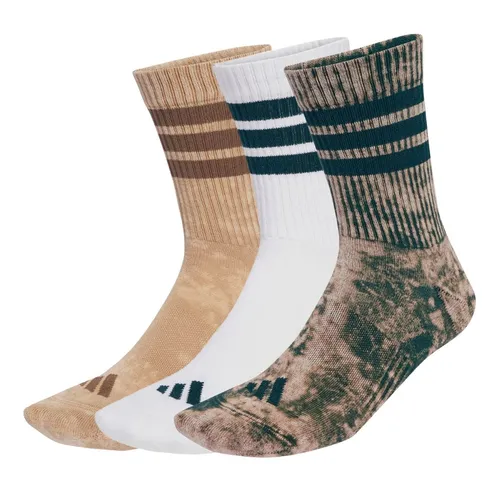adidas 3 Stripes Cushioned Crew Stone Wash 3-Pack - Multifunktionssocken 37-39 - Sportsocken in Weiß, Größe 37-39 (S), mit gepolstertem Komfort für den Alltag. Hochwertige Materialmischung für optimalen Tragekomfort.