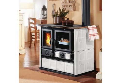 La Nordica Küchenofen Rosa 5.0 Majolika | weiß infinity | 8,8 kW