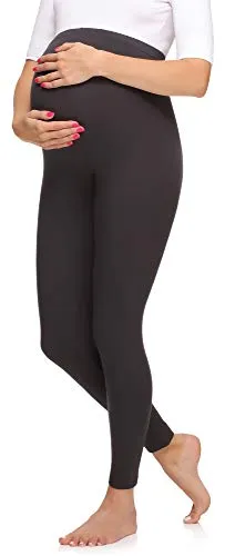 Merry Style Damen Lange Umstandsleggings aus Viskose MS10-297 (Graphite, XL)