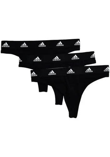 adidas Damen Unterhose 3er Pack in Schwarz, Größe XS - Funktionsunterwäsche aus weicher Realasting Baumwolle mit Real Cool Funktion für optimales Feuchtigkeitsmanagement und antibakterielle Eigenschaften.