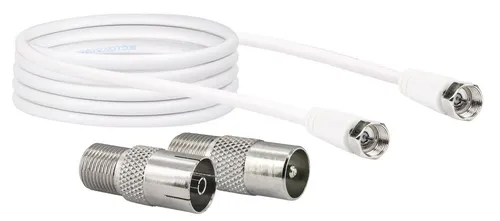 Schwaiger KVCF30 532 SAT-Kabel 300 cm - Universal F-Stecker & IEC Stecker - Hochwertiges 300 cm SAT-Anschlusskabel mit F-Stecker und IEC-Adapter, ideal für flexiblen Einsatz in Audio- und Videogeräten. Zuverlässige Verbindung für besten Empfang.