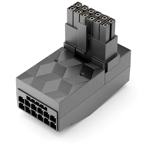 deleyCON PCI-e 5.0 Adapter Winkel 90 Grad 12+4 Pin 16 Pin Typ-A für Grafikkarten Bis 600W GPU 12VHPWR Stecker PCIe