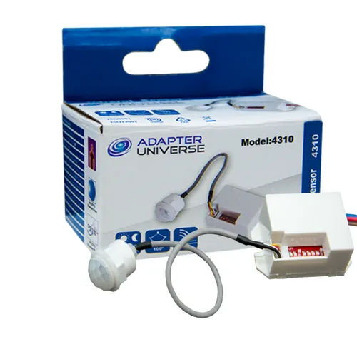 Mini Einbau Bewegungs melder PIR 230V UP Infrarot 800W LED 100° Sensor Detector