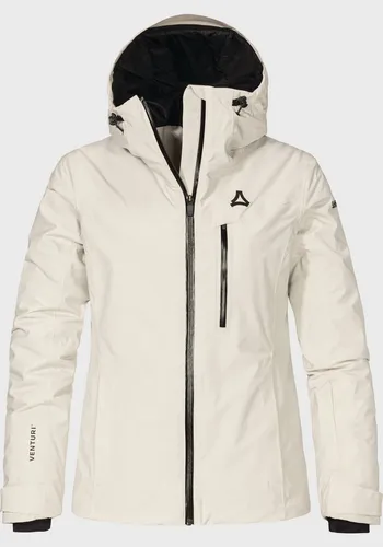 Schöffel Ski Jacket Style Nollen WMS - Beige S (36) - Funktionsjacke für Alpinski und Trekking, atmungsaktiv mit 10.000 g/m²/24h und regulierbarer Kapuze für optimalen Komfort.