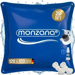 Poolkissen 2er-Set Blau 120x120cm -20°C - Praktisches Poolzubehör für den Winter: Die reißfesten Poolkissen von monzana® schützen Ihren Gartenpool vor Schnee und Eis bis -20°C und verhindern Wasseransammlungen.