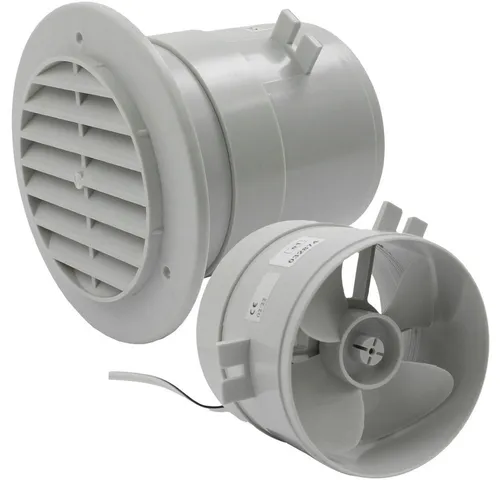 Comet 12 Volt Wandlüfter für Dachfenster - Dachfenster Wandlüfter in hellgrau, ideal für Wohnmobile und Caravans, sorgt für eine optimale Belüftung mit 60 m³/h und ist energieeffizient bei nur 7 Watt Verbrauch.
