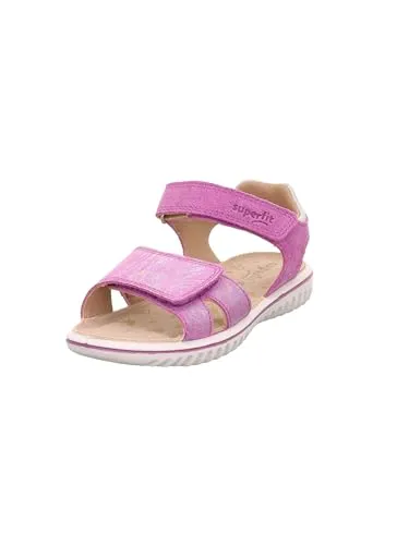 Superfit Sparkle Sandale, Lila/Silber 8500, 25 EU - Sandalen für Mädchen mit flachem Absatz und hochwertigem Leder-Obermaterial, ideal für komfortable Sommertage.