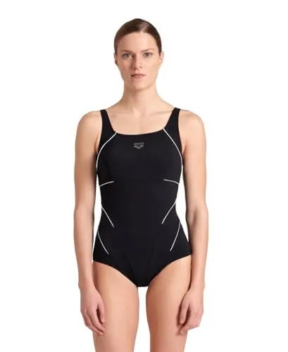 Arena Damen Jewel Low Cup R One Piece Swimsuit - Bademode mit integrierter Bodylift Technologie für ein schmeichelhaftes Tragegefühl. Chlorbeständig, UV-Schutz und schnelltrocknend – ideal für Schwimmbad und Strand.