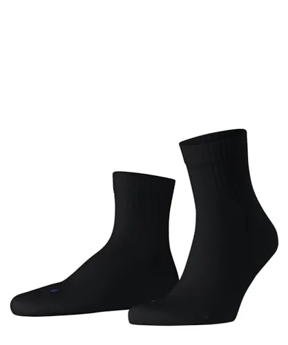FALKE Unisex Run U Sso Baumwolle Funktionsmaterial Einfarbig Socken , Schwarz Black 3000 Rib, 44-45