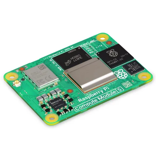 Raspberry Pi Compute Module 5 - 4GB RAM, 32GB Flash - PC Desktops & All-in-Ones, leistungsstarkes System-on-Module für Embedded-Anwendungen mit Quad-Core Prozessor und flexiblen I/O-Interfaces.