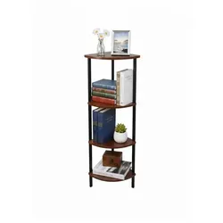 Relaxdays Eckregal aus Holzwerkstoff und Metall, 5 Ebenen, 125 cm hoch - Platzsparendes Eckregal mit 5 Ablagen in stilvoller Holzoptik. Ideal für Pflanzen, Bücher oder Dekoartikel. Perfekt für Flur, Büro oder Wohnzimmer und schafft zusätzlichen Stauraum in ungenutzten Ecken.