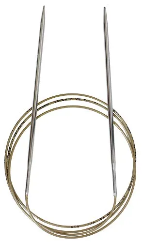 Addi Rundstricknadel Basic Metall, Messing vernickelt, 3.25/120cm, 3.25