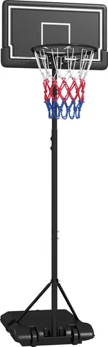 Sportnow Basketballkorb - Flexibel einstellbar und mobil - Spielzeug: Der SPORTNOW Basketballkorb ist wetterfest, mobil mit Rädern und höhenverstellbar. Ideal für Basketballfans, sowohl im Freien als auch in der Turnhalle einsetzbar.