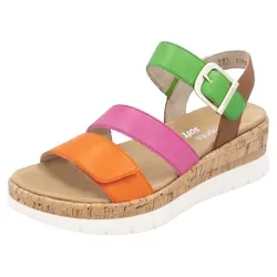 Remonte Keilsandalette - Bequeme Riemchensandale für den Sommer - Wanderschuhe mit 5,5 cm Keilabsatz, Softfußbett und gepolsterter Innensohle für hohen Tragekomfort. Ideal für festliche Anlässe oder entspannte Sommertage.
