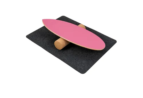 COSTWAY Balanceboard, aus Holz, für zuhause, inkl. Korkrolle, bis 227kg