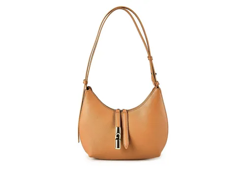 Furla Goccia Schultertasche aus Leder in Orange – Stilvoll und Praktisch - Elegante Furla Goccia Schultertasche aus hochwertigem Leder, 22 cm groß. Perfekt für den täglichen Gebrauch und bietet ausreichend Platz für Ihre Essentials.