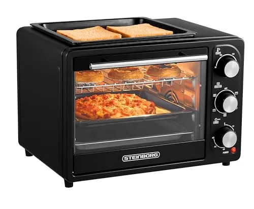 3in1 Mini Backofen 20 Liter mit Konvektion und Grillplatte