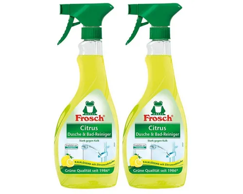 FROSCH 2x Frosch Citrus Dusche & Bad Reiniger 500 ml Sprühflasche Badreiniger