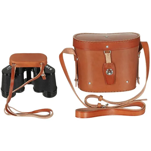 Waldläufer Deluxe Fernglas 8x30 mit Lederetui - Ferngläser für Jagd und Outdoor, stoßfest und äußerst robust, inklusive breitem Trageriemen und Objektivschutz für maximalen Komfort.