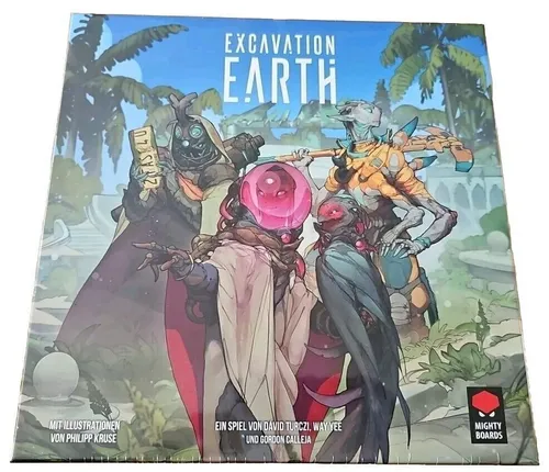 Mighty Boards Excavation Earth - Expertenspiel für 1-4 Spieler, strategische Entscheidungen und leicht verständliche Regeln, ab 12 Jahren