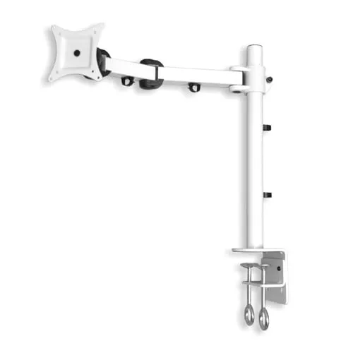 NEG Profi Universal Monitor-Tischhalterung Visoflex VF352W (weiß) schwenkbar, neigbar, höhenverstellbar und drehbar (Pivot-Funktion), VESA 75x75, 100x100 und bis 10kg belastbar