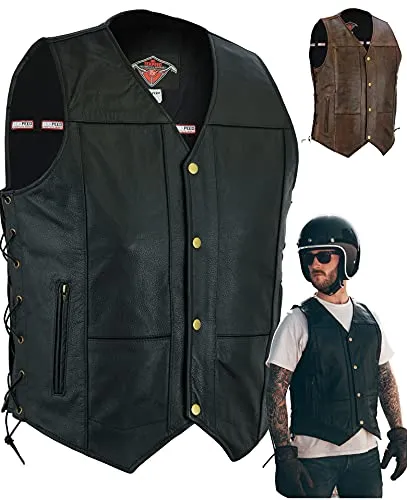 Texpeed motorrad leder weste herren