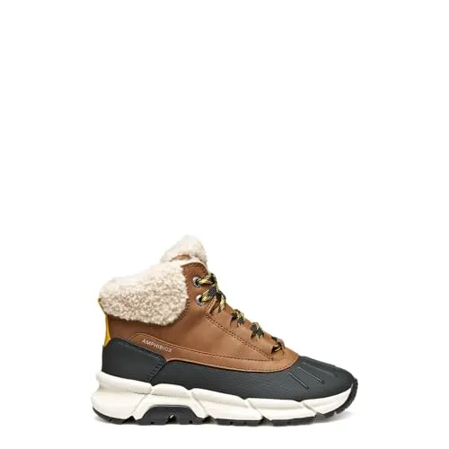 Geox JUNIOR J FLEXYPER PLUS BOY B ABX ANKLE BOOTS BROWN/YELLOW 33_EU - Wasserdichte Stiefel für Jungen mit atmungsaktivem Design, ideal für Abenteuer bei jedem Wetter. Hoher Tragekomfort und rutschfeste Sohle für sicheren Halt.