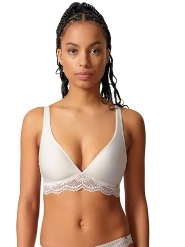 Skiny Damen Triangel Spacer Micrornaments 082629 Gr. 80A in angelwing - Klassischer BH aus 3D-Spacer-Material mit Mikrofaser-Seiten und eleganter Spitze, ideal für perfekten Tragekomfort und Unterstützung.