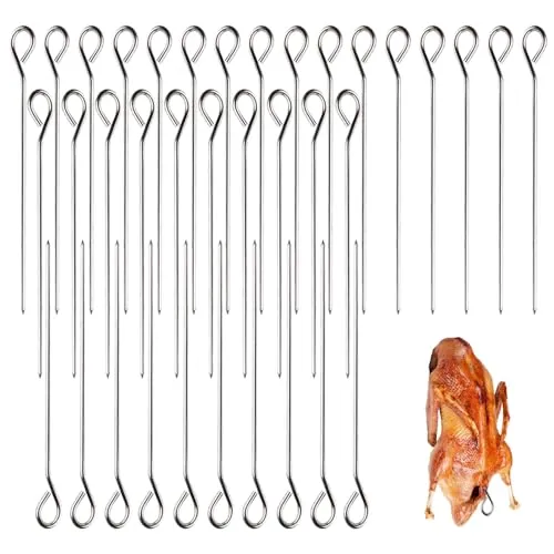 Eupneicu Rouladennadeln Aus Edelstahl [36pcs], Rouladennadeln 15cm, Rouladenspieße Mit Griff Und Scharfer Spitze, Rostfrei, Stabil Für Einfach Leckere Rouladen