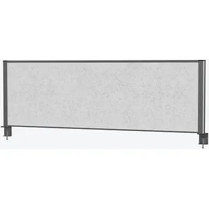 MAULconnecto Akustik-Tischtrennwand 9752689, hellgrau 160x51,5 cm - Trennwände für Büros, ideal zur Schaffung von Sichtschutz und mehr Ruhe. Mit robusten Klemmfüßen für Tischplatten bis 7,5 cm und 5 Jahre Garantie vom Hersteller.