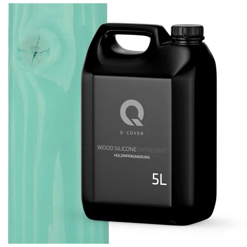 Holzimprägnierung Holzschutzfarbe Wetterschutzfarbe Minzblau 5L Q-COVER