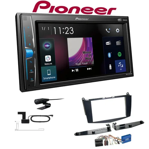 Pioneer 2-DIN Autoradio Bluetooth DAB+ für Mercedes Benz C-Klasse ohne Tasten