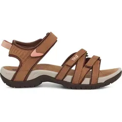 TEVA Tirra Leder Sandale Damen braun 6 - Wanderschuhe mit hochwertigem Lederoberteil, gepolstertem Shoc Pad™ für optimalen Komfort und rutschfester Spider Gummi-Außensohle, ideal für Tageswanderungen und Freizeitaktivitäten.