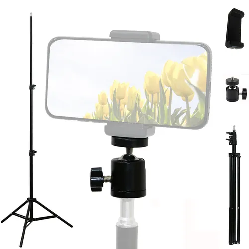 TronicXL 210cm Stativ für Smartphones - Hochwertiges 210cm Stativ mit 360° Kugelkopf, ideal für Fotos und Videos. Universell kompatibel mit Smartphones, leicht und ergonomisch für besten Komfort.