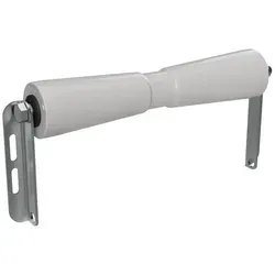 SUPROD Auffahrrampe Polyurethan Kielrolle mit Halter C Sliprolle verzinkt grau 400 mm