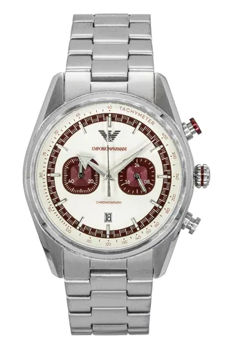 Emporio Armani Quarz-Chronograph AR11645 - Elegante Herrenuhr mit 50m Wasserdichtigkeit - Armbanduhren für Herren, stilvoller Chronograph mit Edelstahlarmband und 50m Wasserdichtigkeit, ideal für jeden Anlass.