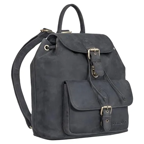 STILORD Damen-Rucksack aus Leder 'Destiny' - Vintage 13 Zoll Cityrucksack - Tagesrucksäcke mit elegantem Vintage-Design, aus robustem Echtleder, ideal für Arbeit und Reisen – stilvoll und funktional für alle täglichen Essentials.