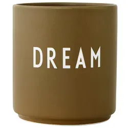 Design Letters Lieblingsbecher Olive DREAM Tasse in braun von DESIGN LETTERS