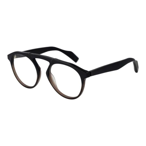 YOHJI YAMAMOTO Brillengestell YY1027 50621 schwarz - Elegantes schwarzes Brillengestell im Pilotenstil, aus robustem Kunststoff gefertigt. Mit einer Gesamtbreite von 140 mm ideal für stilbewusste Träger.