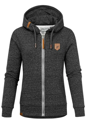 REPUBLIX Sweatjacke FREYA Damen Hoodie Zipper Jacke schwarz XXL - Modische Sweatjacke für Damen in Größe XXL. Aus hochwertiger Baumwoll-Mischung, ideal für lässige Outfits und den täglichen Komfort.