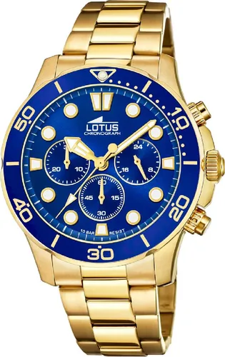 Herrenuhr Lotus Armbanduhr Edelstahlband golden 18758/1