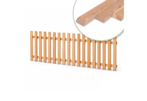 Gartenpirat Gartenzaun aus Zaunlatten Lärche braun 100 cm - Robuster Gartenzaun aus Lärchenholz in edlem Braun, ideal für eine stilvolle Abgrenzung Ihres Gartens. Langlebig und wetterbeständig für den ganzjährigen Einsatz.