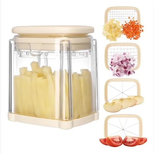 Pommesschneider Gemüseschneider mit 4 Klingen