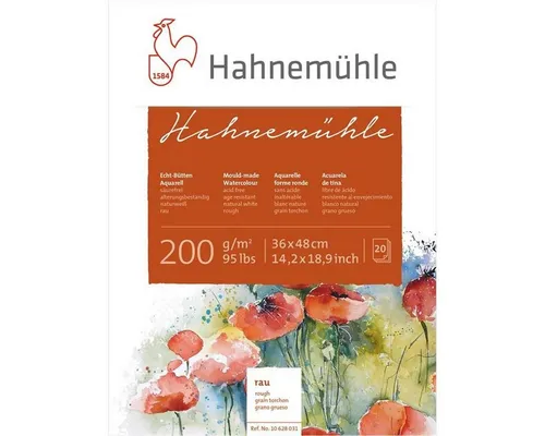 Hahnemühle Aquarellblock 200 g/m² - 36 x 48 cm - 20 Blatt - Hochwertiges Aquarellpapier mit rauer Oberfläche, ideal für kreative Projekte. Optimal für Farben und Techniken, die besondere Texturen erfordern.