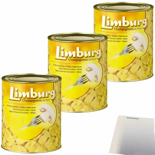 Champignons geschnitten 3.Wahl 3er Pack 3x800g Dose usy Block